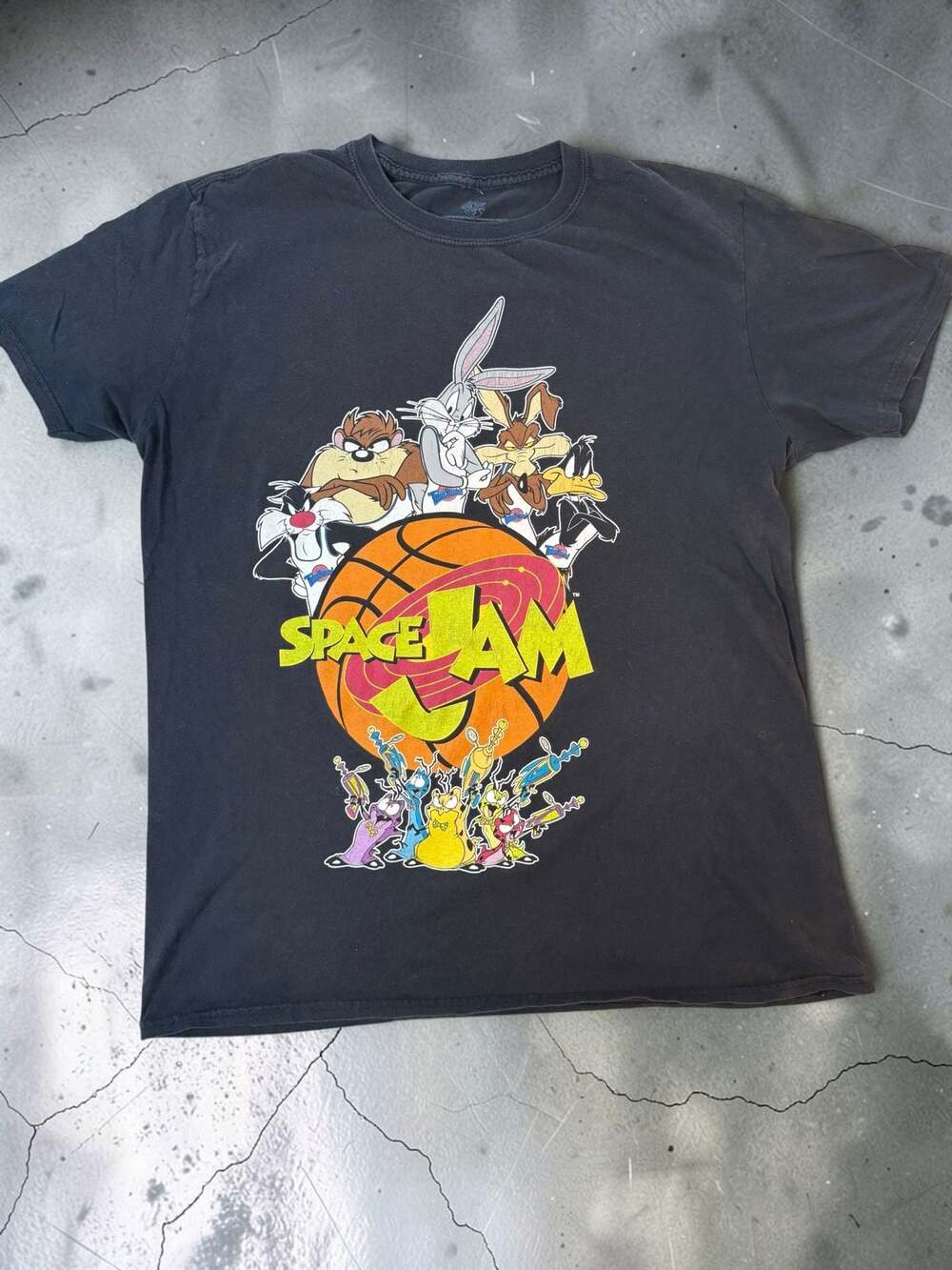 Space Jam Looney Tunes Character Graphic T-Shirt